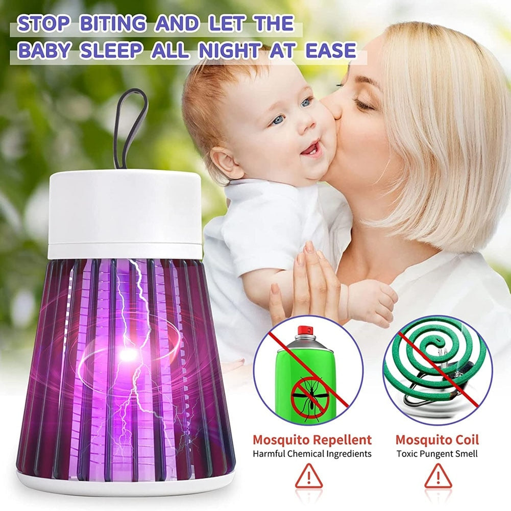 2025 Electric Shock Mosquito Killer Lamp USB Fly Trap Zapper Insect Killer Repellent Bedroom Outdoor Anti Mosquito Trap