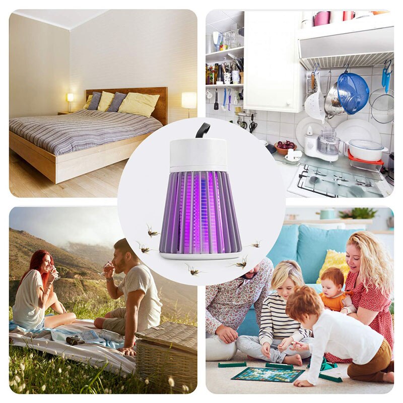 2025 Electric Shock Mosquito Killer Lamp USB Fly Trap Zapper Insect Killer Repellent Bedroom Outdoor Anti Mosquito Trap
