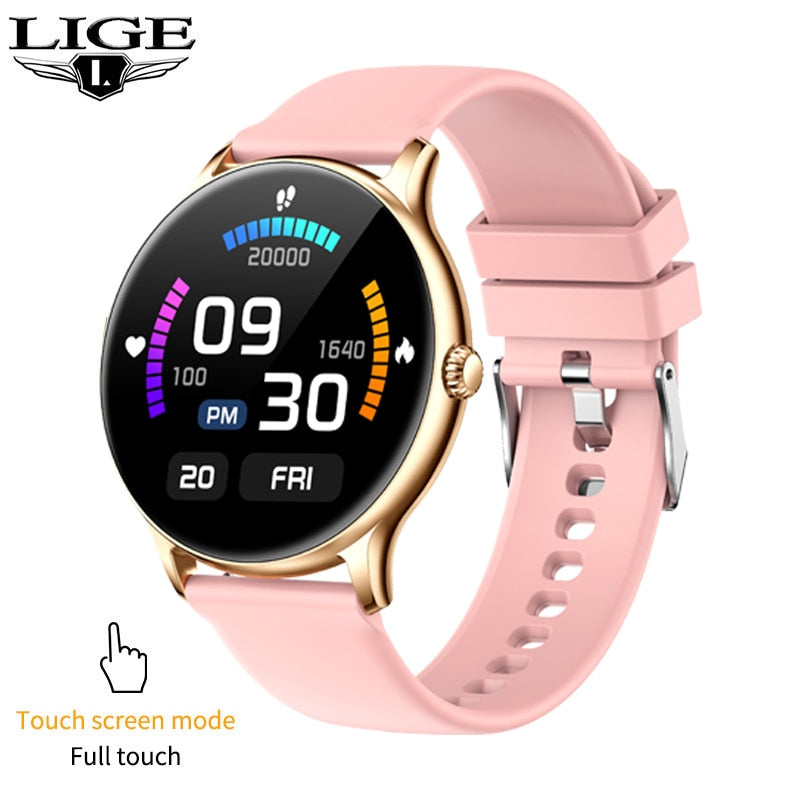 LIGE GPS Track 2025 Bluetooth Call Women Smart Watch Men Full Touch Fitness Track Waterproof Men Smartwatch Lady For Android IOS