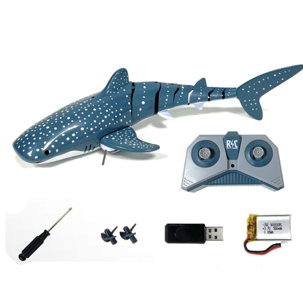 RC Boat 2.4G Remote Controlled Shark Whale Spray Water Radio Controlled Boats outdoor lake swimming pool Toys for boys Children