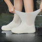Reusable Latex Shoe Covers for Rain Protection - 3 Pairs, White, Waterproof, Non-Slip, Durable for Outdoor Use