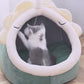 Sweet Cat Bed Warm Pet Basket Cozy Kitten Lounger Cushion Cat House Tent Very Soft Small Dog Mat Bag For Washable Cave Cats Beds