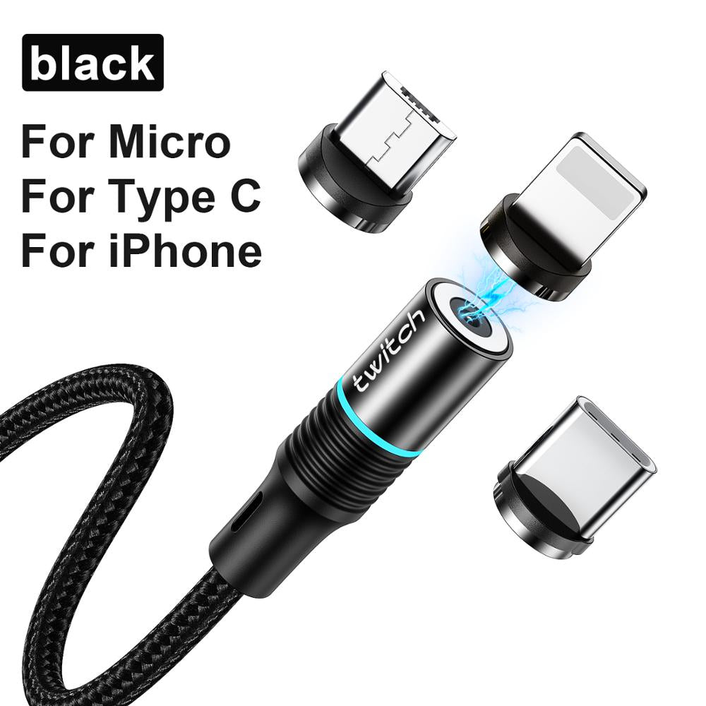3M Magnetic Cable Micro USB Type C Fast Charging Type-C Magnet Charger Mobile Phone Cable USB C For Xiaomi iPhone 11 Xr Samsung
