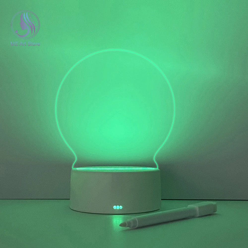 LED Night Light Note Board Message Board With Pen USB Power Decor Night Lamp Gift For Children Girlfriend Decorative Night Lamp