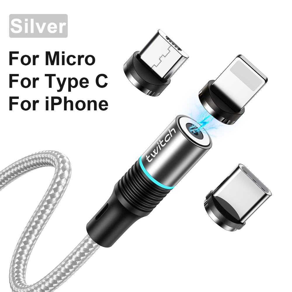 3M Magnetic Cable Micro USB Type C Fast Charging Type-C Magnet Charger Mobile Phone Cable USB C For Xiaomi iPhone 11 Xr Samsung