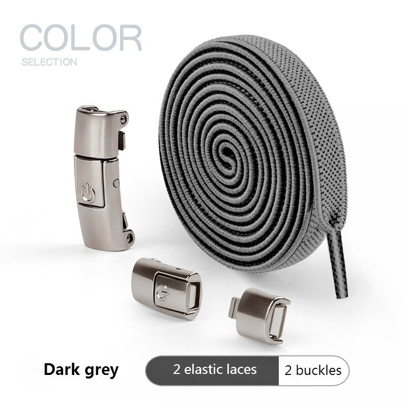 2025 No Tie Shoe laces Press Lock Shoelaces without ties Elastic Laces Sneaker Kids Adult 8MM Widened Flat Shoelace for Shoes