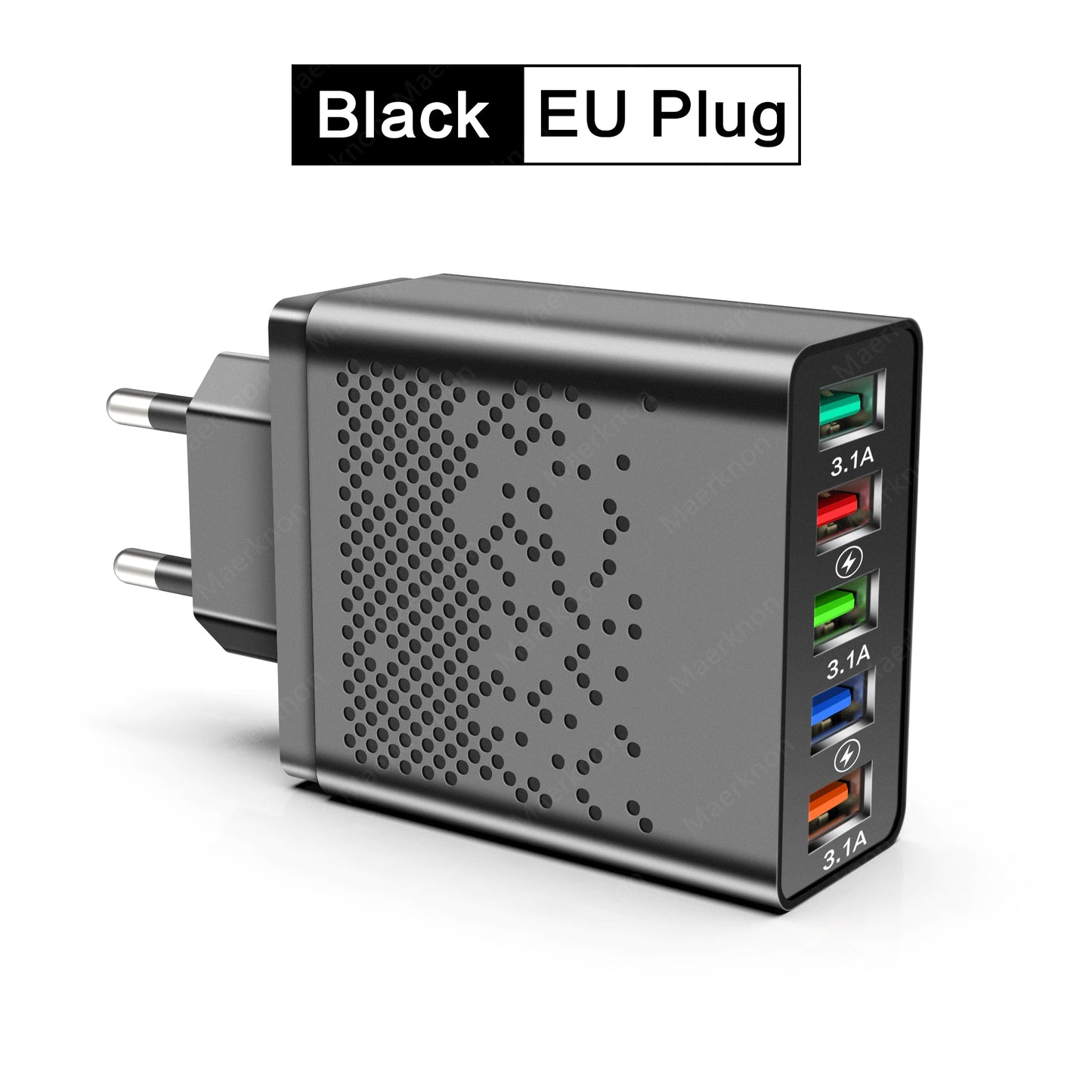 68W 5 Ports USB Charger Quick Charge EU/US Plug Wall Charger Fast Charging For IPhone Samsung Xiaomi Huawei Phone Charge Adapter