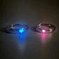 2pcs Luminous Heart Rings Glowing In Dark Fluorescent Ring for Men Women Adjustable Open Finger Ring Couple Rings Jewelry Gifts