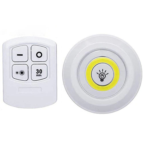 3W Super Bright Cob Under Cabinet Light LED Wireless Remote Control Dimmable Wardrobe Night Lamp Home Bedroom Kitchen Nightlight