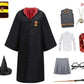 Harry Potter Cosplay Clothes Potter Cosplay Costume Robe Cloak With Tie Scarf Wand Glasses Sweater Shirt Skirt Cosplay Accessories