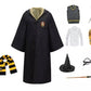 Harry Potter Cosplay Clothes Potter Cosplay Costume Robe Cloak With Tie Scarf Wand Glasses Sweater Shirt Skirt Cosplay Accessories