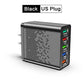 68W 5 Ports USB Charger Quick Charge EU/US Plug Wall Charger Fast Charging For IPhone Samsung Xiaomi Huawei Phone Charge Adapter