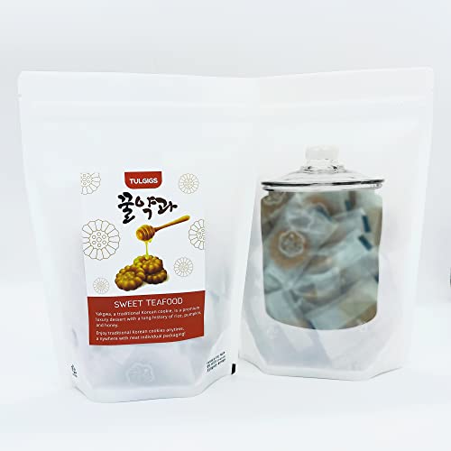 TULGIGS Traditional Korean Sweet Yak Gwa Cookies - Pack of 3 - Freshly Baked, No Additives, Individually Wrapped Asian Dessert Honey Biscuits - Healthier Korean Food Snack Gift