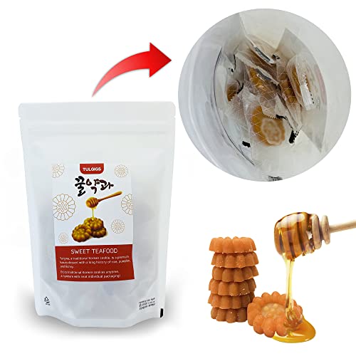 TULGIGS Traditional Korean Sweet Yak Gwa Cookies - Pack of 3 - Freshly Baked, No Additives, Individually Wrapped Asian Dessert Honey Biscuits - Healthier Korean Food Snack Gift