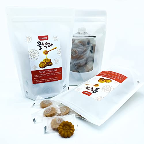 TULGIGS Traditional Korean Sweet Yak Gwa Cookies - Pack of 3 - Freshly Baked, No Additives, Individually Wrapped Asian Dessert Honey Biscuits - Healthier Korean Food Snack Gift