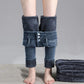 Streetwear High Waist Plush Lined Jeans Winter Thicken Slim Denim Pants Women's Skinny Pencil Vaqueros Vintage Leggings Trousers