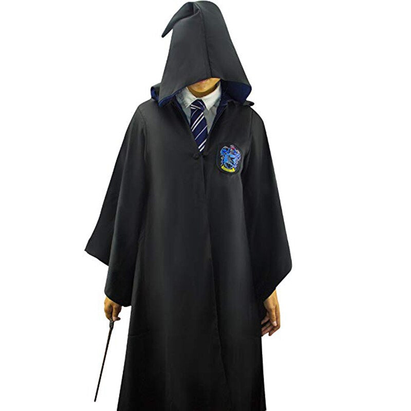 Harry Potter Cosplay Clothes Potter Cosplay Costume Robe Cloak With Tie Scarf Wand Glasses Sweater Shirt Skirt Cosplay Accessories