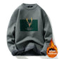 2025 Vintage Sweaters Oversized Mens Knitted Sweater Men Deer Print Pullover Hip Hop Harajuku White Padded Velvet Sweater
