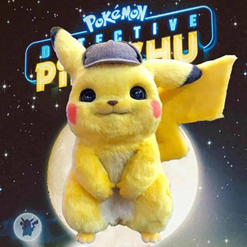 28cm Original Pokemon Detective Pikachu Plush Toy High Quality Cute Anime Toys Children Gift Toy Kids Cartoon Peluche Pikachu