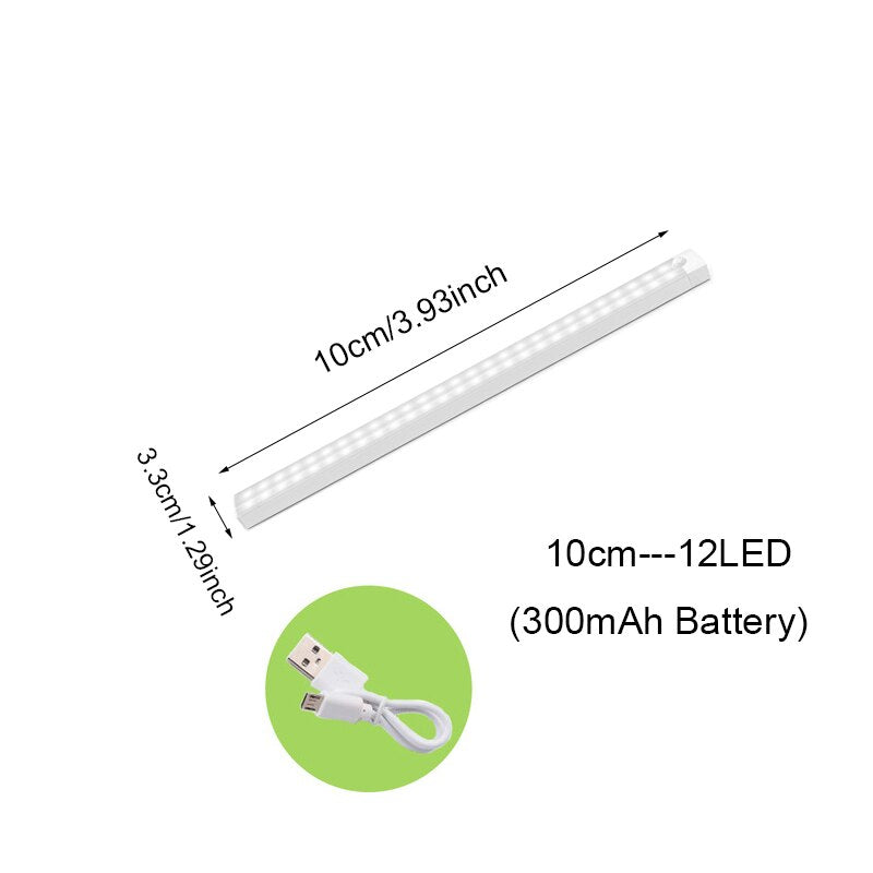 Motion Sensor Light Wireless LED Night Light USB Rechargeable Night Lamp For Kitchen Cabinet Wardrobe Lamp Staircase Backlight