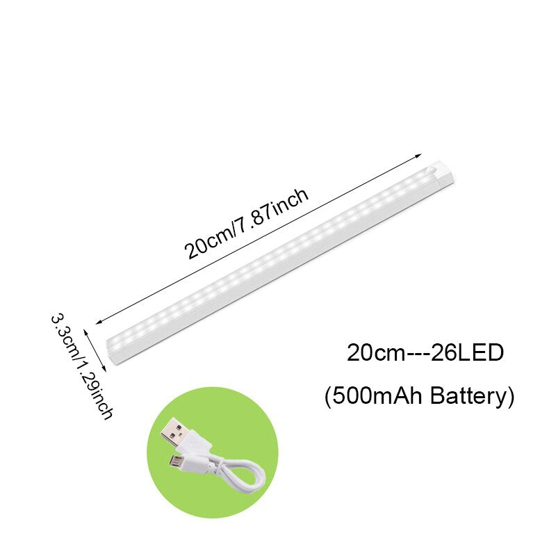 Motion Sensor Light Wireless LED Night Light USB Rechargeable Night Lamp For Kitchen Cabinet Wardrobe Lamp Staircase Backlight