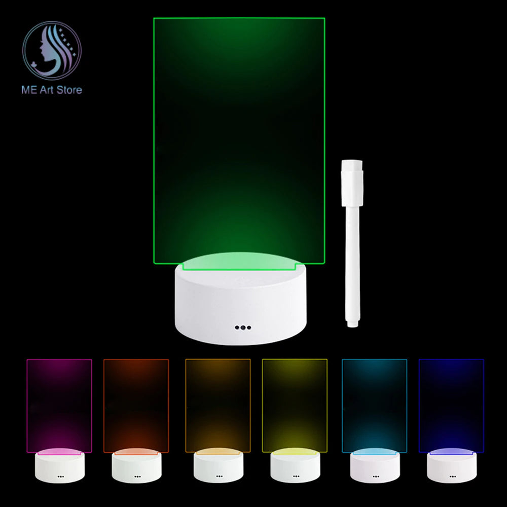 LED Night Light Note Board Message Board With Pen USB Power Decor Night Lamp Gift For Children Girlfriend Decorative Night Lamp