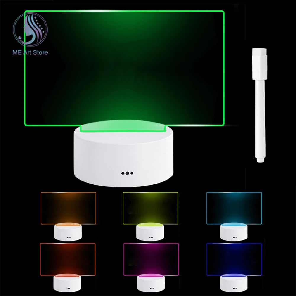 LED Night Light Note Board Message Board With Pen USB Power Decor Night Lamp Gift For Children Girlfriend Decorative Night Lamp