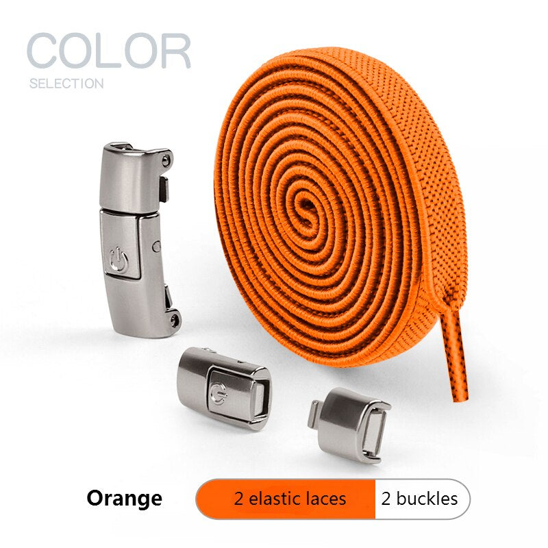 2025 No Tie Shoe laces Press Lock Shoelaces without ties Elastic Laces Sneaker Kids Adult 8MM Widened Flat Shoelace for Shoes