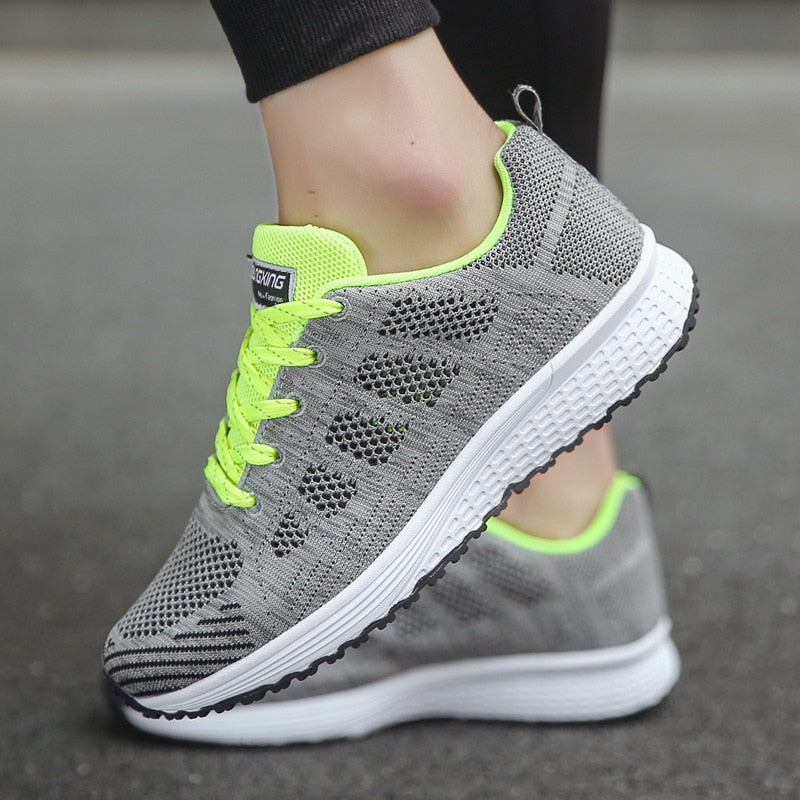 Women Sneakers Casual Shoes Flats Air Mesh Breathable Trainers Ladies Shoes Female Sneakers Women Shoes Basket Tenis Feminino