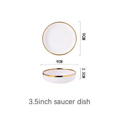 White Porcelain Plates Food Dinner Set Dishes Salad Soup Bowl Ceramic Plates and Bowls Set Tableware Set Service for 4/6/8