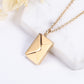 Valentine's Day Love Letter Envelope Pendant Necklace Customized Stainless Steel Jewelry Confession Love You for Valentine Day Mother Day Gift