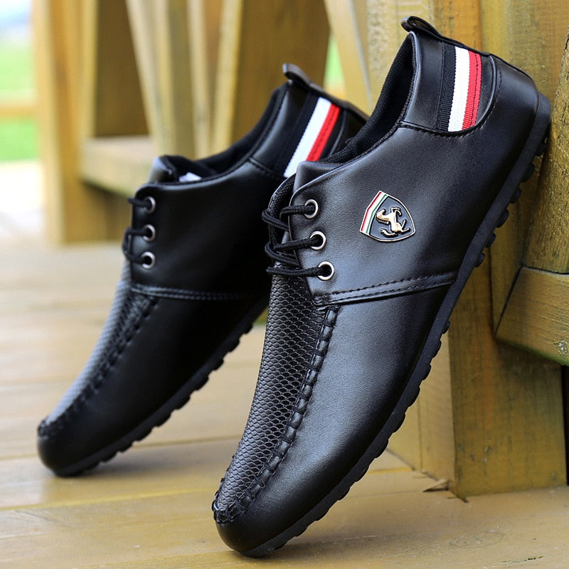 Spring And Autumn New Style Breathable  Casual Shoes the British Sneakers Solid Lace-up Men Shoes