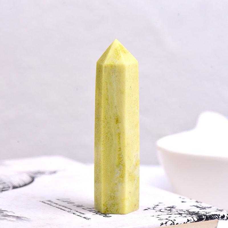 Hot Sale 1PC Natural Crystal Column Quartz Rock Mineral Specimen Crystal Point Quartz Rainbow Wand  Home Decor Reiki Healing Energy Stone