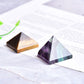 Hot Sale Natural Fluorite Crystal Pyramid Quartz Healing Stone Chakra Reiki Crystal Tiger Eye Point Home Decor Crafts Of Gem Stone 1PC