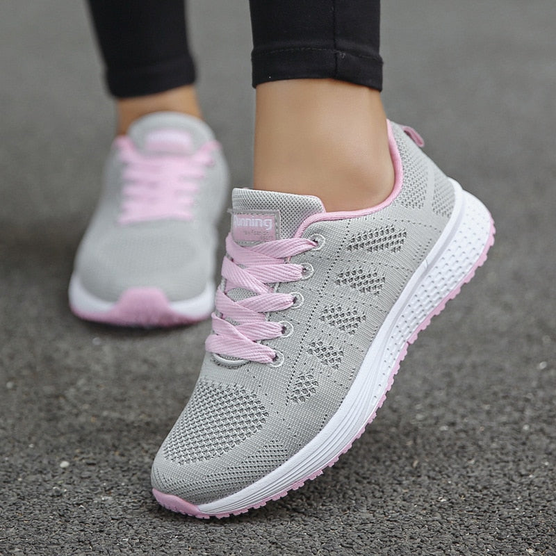 Women Sneakers Casual Shoes Flats Air Mesh Breathable Trainers Ladies Shoes Female Sneakers Women Shoes Basket Tenis Feminino