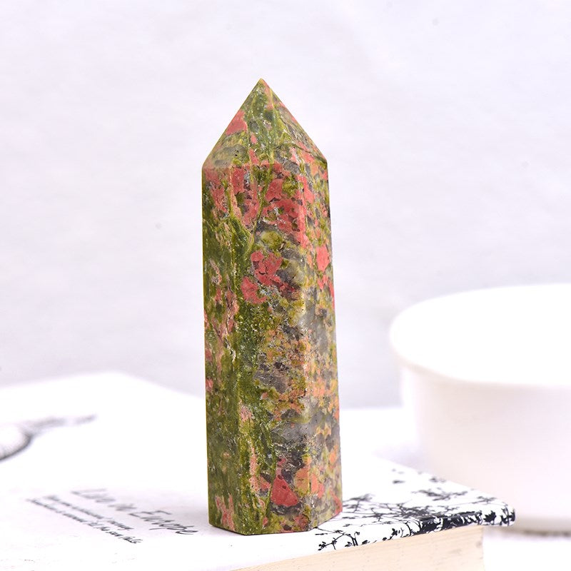 Hot Sale 1PC Natural Crystal Column Quartz Rock Mineral Specimen Crystal Point Quartz Rainbow Wand  Home Decor Reiki Healing Energy Stone