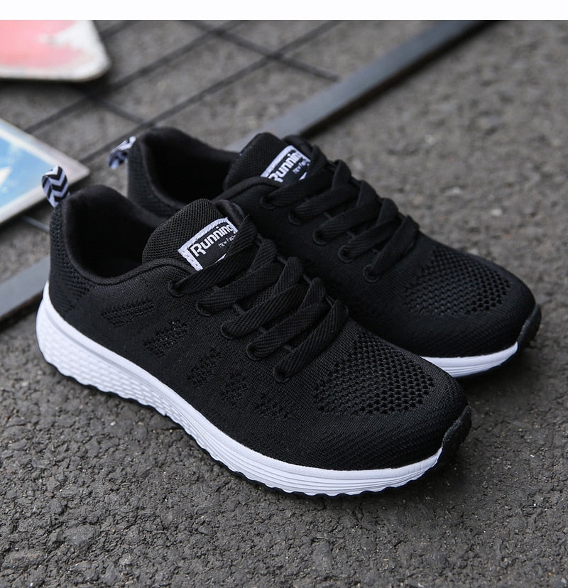 Women Sneakers Casual Shoes Flats Air Mesh Breathable Trainers Ladies Shoes Female Sneakers Women Shoes Basket Tenis Feminino