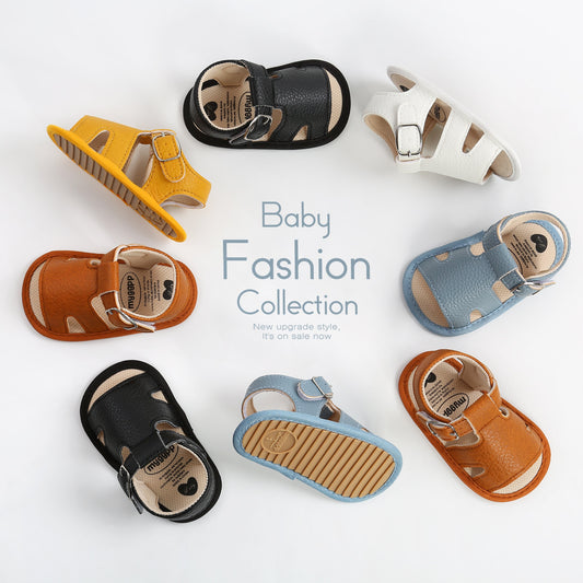 2025 Baby Boys Fashion Summer Soft Crib Shoes Kids  Newborn Girls First Walker Anti Slip Sandals Shoes