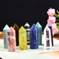 Hot Sale 1PC Natural Crystal Column Quartz Rock Mineral Specimen Crystal Point Quartz Rainbow Wand  Home Decor Reiki Healing Energy Stone