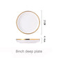 White Porcelain Plates Food Dinner Set Dishes Salad Soup Bowl Ceramic Plates and Bowls Set Tableware Set Service for 4/6/8