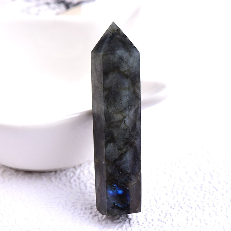 Hot Sale 1PC Natural Crystal Column Quartz Rock Mineral Specimen Crystal Point Quartz Rainbow Wand  Home Decor Reiki Healing Energy Stone