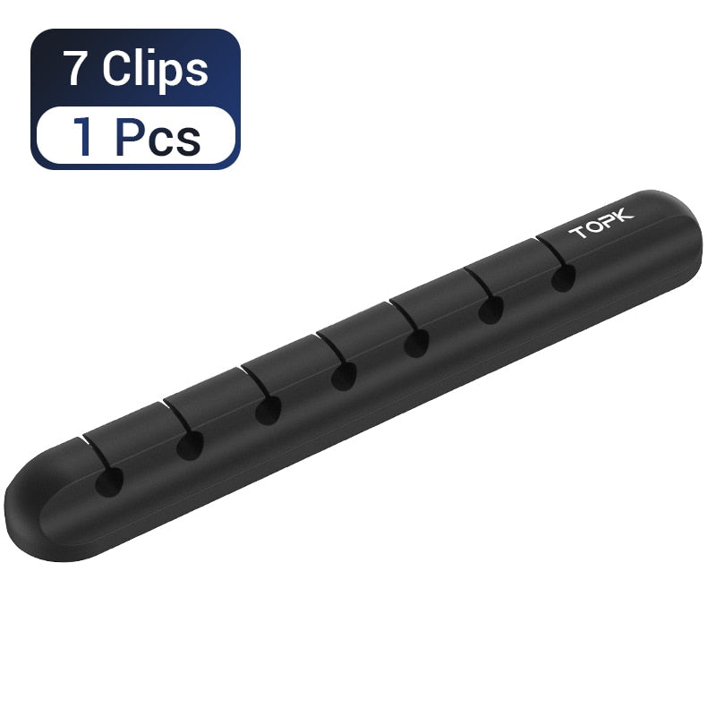 Cable Organizer Silicone USB Cable Winder Desktop Tidy Management Clips Cable Holder for Mouse Headphone Wire Organizer