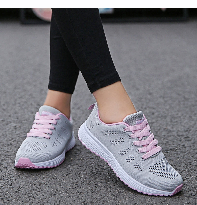 Women Sneakers Casual Shoes Flats Air Mesh Breathable Trainers Ladies Shoes Female Sneakers Women Shoes Basket Tenis Feminino