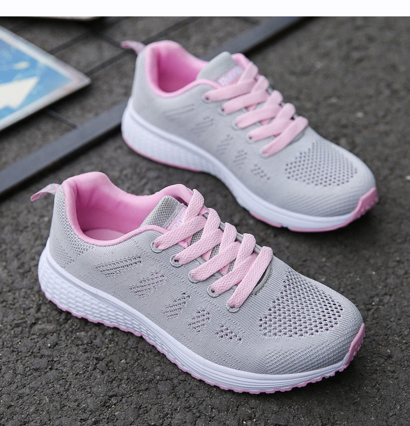 Women Sneakers Casual Shoes Flats Air Mesh Breathable Trainers Ladies Shoes Female Sneakers Women Shoes Basket Tenis Feminino