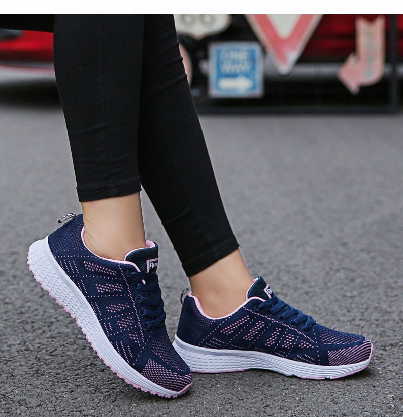 Women Sneakers Casual Shoes Flats Air Mesh Breathable Trainers Ladies Shoes Female Sneakers Women Shoes Basket Tenis Feminino