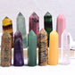 Hot Sale 1PC Natural Crystal Column Quartz Rock Mineral Specimen Crystal Point Quartz Rainbow Wand  Home Decor Reiki Healing Energy Stone