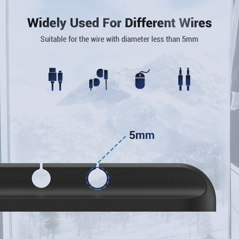 Cable Organizer Silicone USB Cable Winder Desktop Tidy Management Clips Cable Holder for Mouse Headphone Wire Organizer