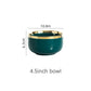 Ceramic Dinner Plates Dinnerware Set Dishes Luxury Green Food Dessert Plate Salad Soup Bowl Tableware Set for Restaurant Hotel