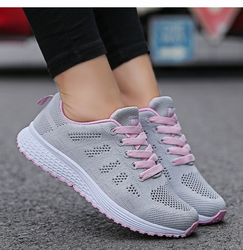 Women Sneakers Casual Shoes Flats Air Mesh Breathable Trainers Ladies Shoes Female Sneakers Women Shoes Basket Tenis Feminino