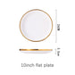 White Porcelain Plates Food Dinner Set Dishes Salad Soup Bowl Ceramic Plates and Bowls Set Tableware Set Service for 4/6/8